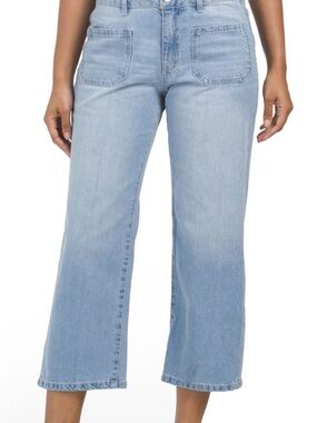 NWT Light Blue Wide-Leg Crop Jeans
